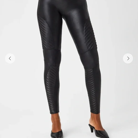 Spanx Faux Leather Moto Leggings - Picture 5 of 8